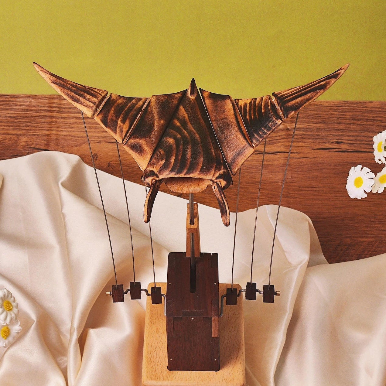 Handmade Wooden Manta Ray